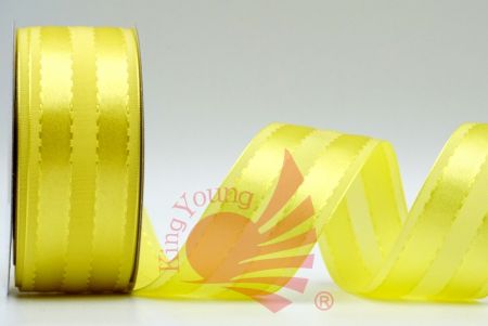 Matte & Glossy Woven Ribbon_lt,yellow